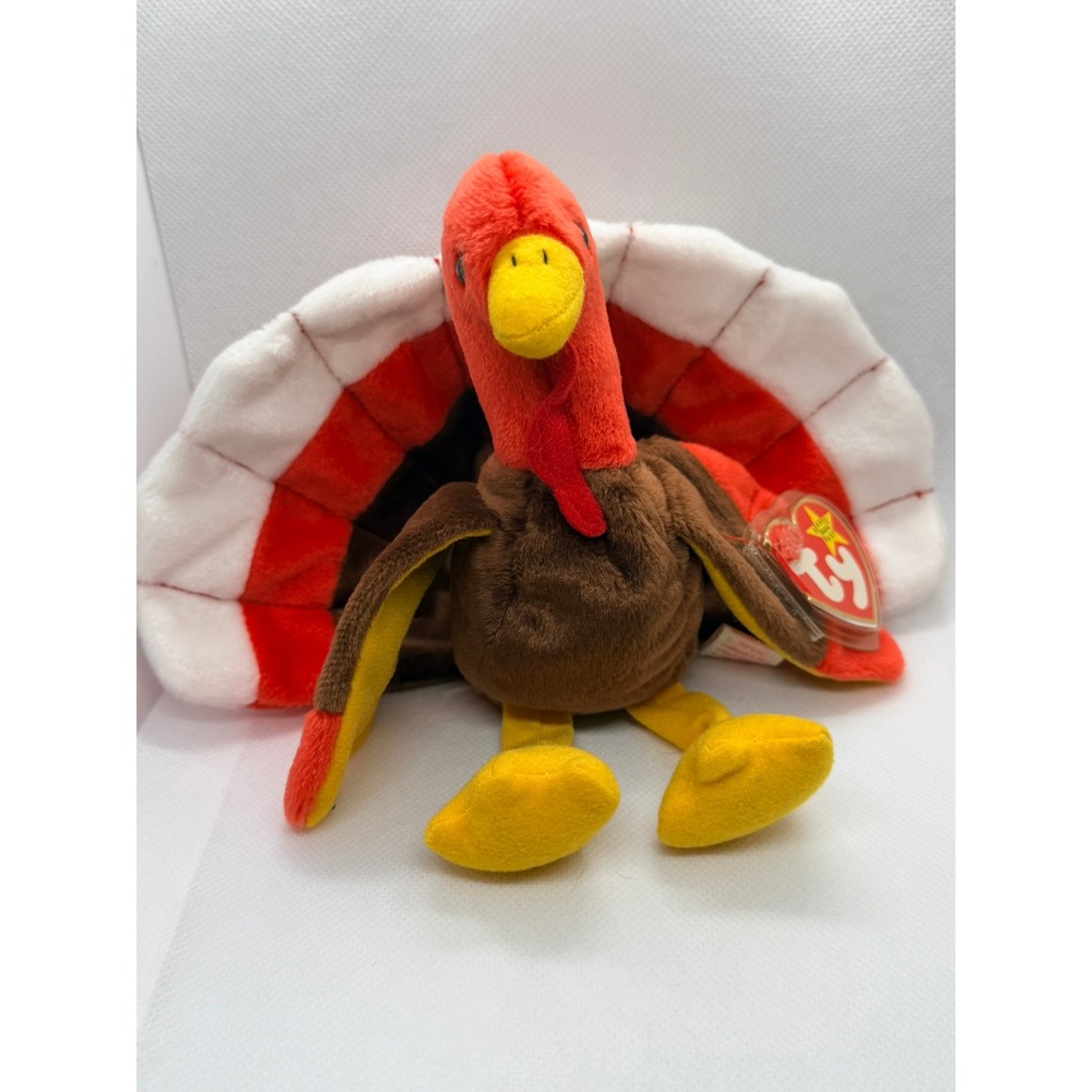 Ty Beanie Baby Gobbles the Turkey 1996 4th Gen Swing Tag Mint Condition Plush